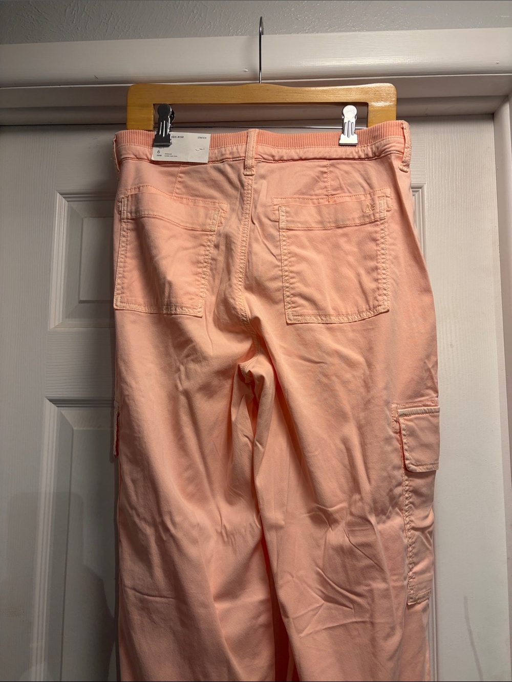 NWT AE Dreamy Drape Stretch Cargo Super High-Waisted Baggy Wide-Leg Pant sz 6 - Picture 10 of 11